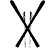 Crossed skis icon