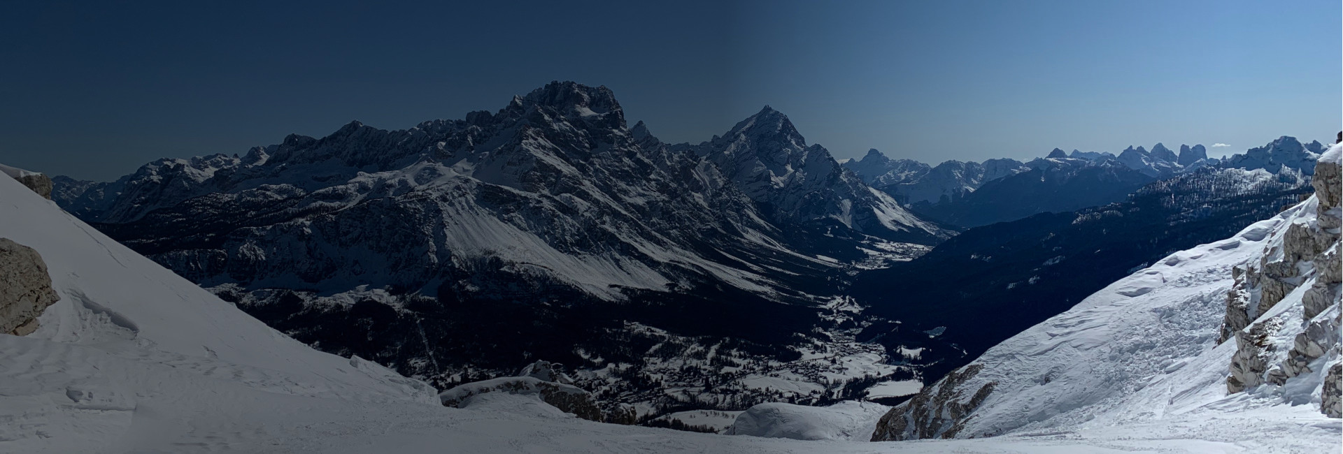 Panoramic view of the mountains of Cortina d'Ampezzo